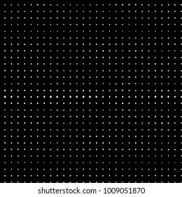 Abstract grunge grid polka dot halftone background pattern. Spotted black and white vector line illustration
