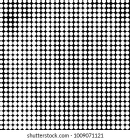 Abstract grunge grid polka dot halftone background pattern. Spotted black and white vector line illustration
