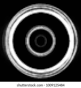 Abstract grunge grid polka dot halftone background pattern. Spotted black and white vector line illustration
