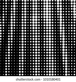 Abstract grunge grid polka dot halftone background pattern. Spotted black and white vector line illustration
