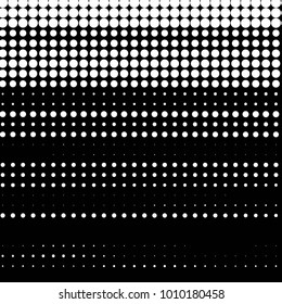 Abstract grunge grid polka dot halftone background pattern. Spotted black and white vector line illustration
