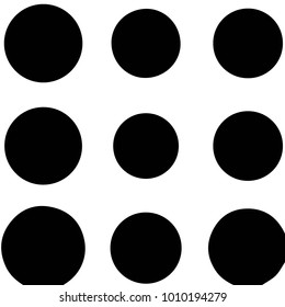 Abstract grunge grid polka dot halftone background pattern. Spotted black and white vector line illustration
