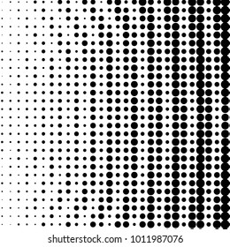 Abstract grunge grid polka dot halftone background pattern. Spotted black and white vector line illustration
