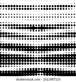 Abstract grunge grid polka dot halftone background pattern. Spotted black and white vector line illustration
