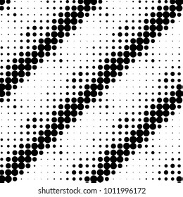Abstract grunge grid polka dot halftone background pattern. Spotted black and white vector line illustration
