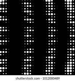 Abstract grunge grid polka dot halftone background pattern. Spotted black and white vector line illustration
