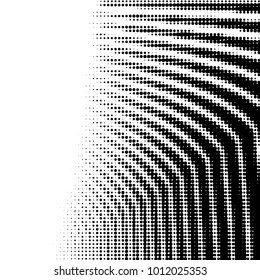 Abstract grunge grid polka dot halftone background pattern. Spotted black and white vector line illustration
