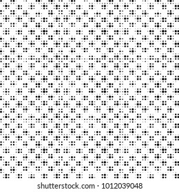 Abstract grunge grid polka dot halftone background pattern. Spotted black and white vector line illustration
