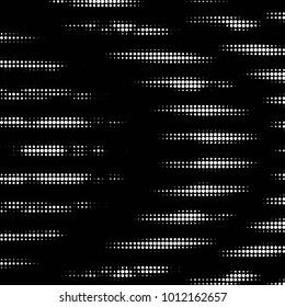 Abstract grunge grid polka dot halftone background pattern. Spotted black and white vector line illustration
