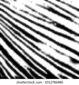 Abstract grunge grid polka dot halftone background pattern. Spotted black and white vector line illustration

