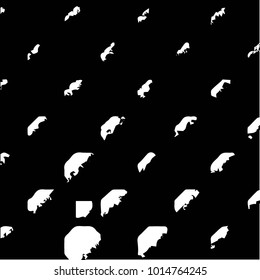 Abstract grunge grid polka dot halftone background pattern. Spotted black and white vector line illustration
