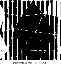Abstract grunge grid polka dot halftone background pattern. Spotted black and white vector line illustration
