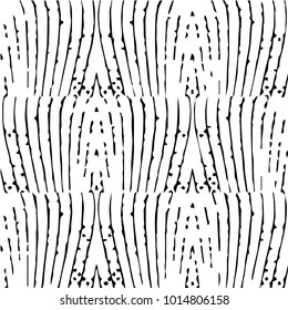 Abstract grunge grid polka dot halftone background pattern. Spotted black and white vector line illustration

