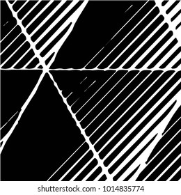 Abstract grunge grid polka dot halftone background pattern. Spotted black and white vector line illustration
