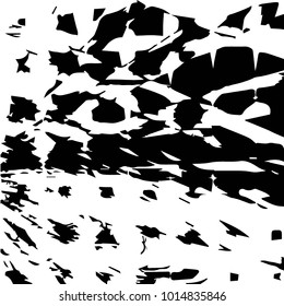 Abstract grunge grid polka dot halftone background pattern. Spotted black and white vector line illustration

