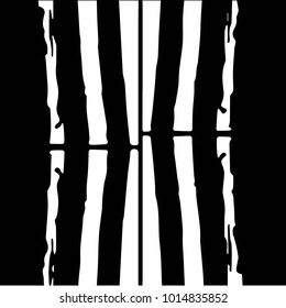 Abstract grunge grid polka dot halftone background pattern. Spotted black and white vector line illustration
