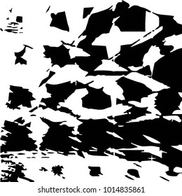 Abstract grunge grid polka dot halftone background pattern. Spotted black and white vector line illustration
