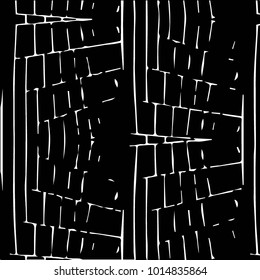 Abstract grunge grid polka dot halftone background pattern. Spotted black and white vector line illustration
