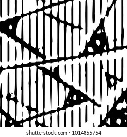 Abstract grunge grid polka dot halftone background pattern. Spotted black and white vector line illustration
