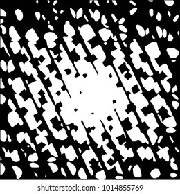 Abstract grunge grid polka dot halftone background pattern. Spotted black and white vector line illustration
