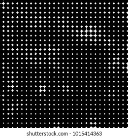 Abstract grunge grid polka dot halftone background pattern. Spotted black and white vector line illustration
