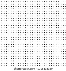 Abstract grunge grid polka dot halftone background pattern. Spotted black and white vector line illustration
