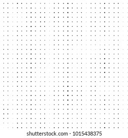 Abstract grunge grid polka dot halftone background pattern. Spotted black and white vector line illustration

