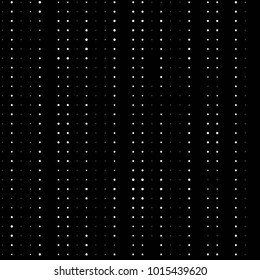 Abstract grunge grid polka dot halftone background pattern. Spotted black and white vector line illustration
