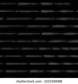 Abstract grunge grid polka dot halftone background pattern. Spotted black and white vector line illustration
