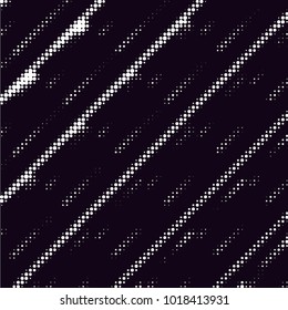 Abstract grunge grid polka dot halftone background pattern. Spotted black and white vector line illustration
