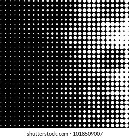 Abstract grunge grid polka dot halftone background pattern. Spotted black and white vector line illustration
