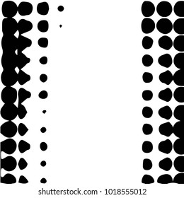 Abstract grunge grid polka dot halftone background pattern. Spotted black and white vector line illustration
