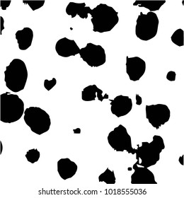 Abstract grunge grid polka dot halftone background pattern. Spotted black and white vector line illustration
