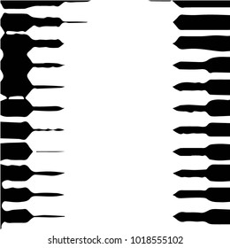 Abstract grunge grid polka dot halftone background pattern. Spotted black and white vector line illustration
