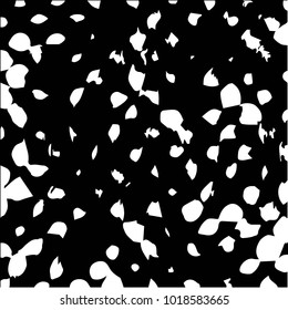 Abstract grunge grid polka dot halftone background pattern. Spotted black and white vector line illustration
