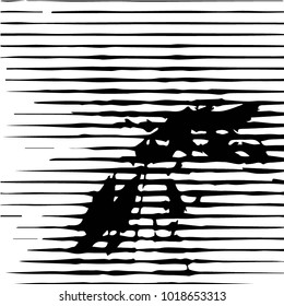 Abstract grunge grid polka dot halftone background pattern. Spotted black and white vector line illustration
