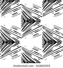 Abstract grunge grid polka dot halftone background pattern. Spotted black and white vector line illustration
