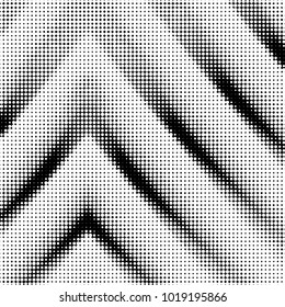 Abstract grunge grid polka dot halftone background pattern. Spotted black and white vector line illustration
