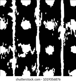 Abstract grunge grid polka dot halftone background pattern. Spotted black and white vector line illustration
