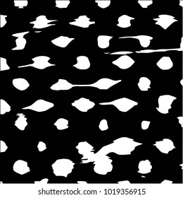 Abstract grunge grid polka dot halftone background pattern. Spotted black and white vector line illustration
