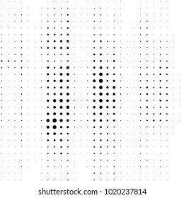 Abstract grunge grid polka dot halftone background pattern. Spotted black and white vector line illustration
