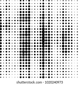 Abstract grunge grid polka dot halftone background pattern. Spotted black and white vector line illustration
