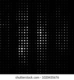 Abstract grunge grid polka dot halftone background pattern. Spotted black and white vector line illustration
