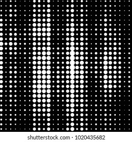 Abstract grunge grid polka dot halftone background pattern. Spotted black and white vector line illustration
