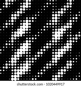 Abstract grunge grid polka dot halftone background pattern. Spotted black and white vector line illustration
