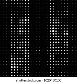Abstract grunge grid polka dot halftone background pattern. Spotted black and white vector line illustration
