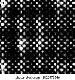 Abstract grunge grid polka dot halftone background pattern. Spotted black and white vector line illustration
