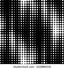 Abstract grunge grid polka dot halftone background pattern. Spotted black and white vector line illustration
