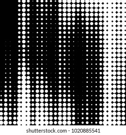 Abstract grunge grid polka dot halftone background pattern. Spotted black and white vector line illustration

