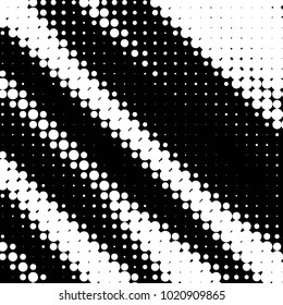 Abstract grunge grid polka dot halftone background pattern. Spotted black and white vector line illustration
